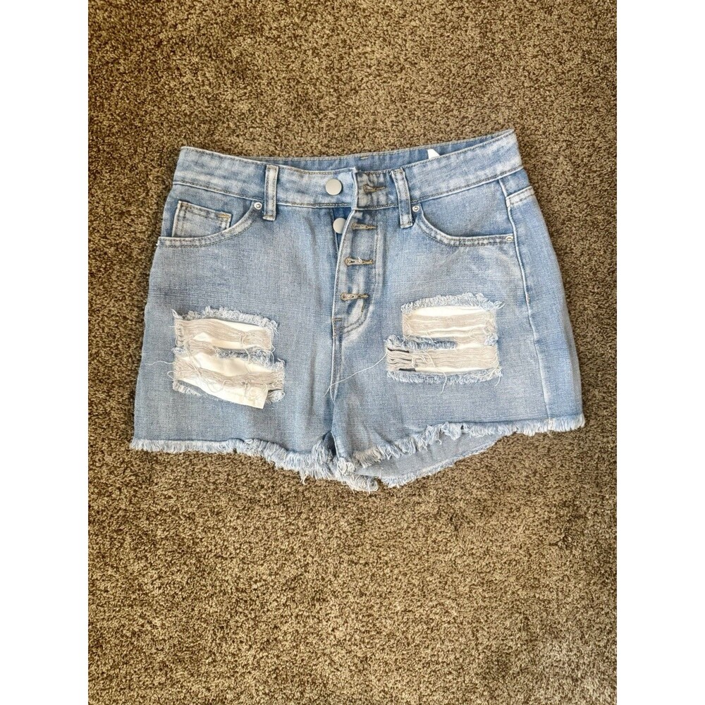 Denim Distressed Women Shorts, Size S (26)